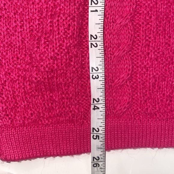 Pink Oversized Cable Knit Sweater, Size Medium - Picture 7 of 14